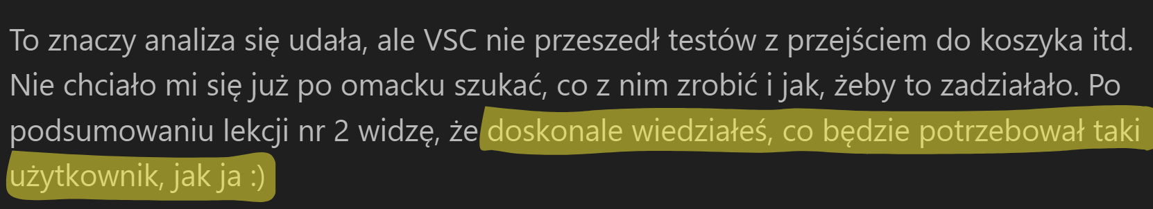 Opinia uczestnika 2 o kursie